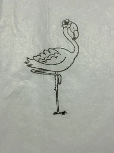 Flamingo Tropical TISSUE PAPER Hand Stamped Great for gift giving, crafts or art - Picture 1 of 2
