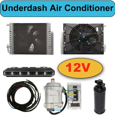 Universal Car Truck 12V Air Conditioning Cooling Underdash A/C Compressor Kit - Image 1 of 4
