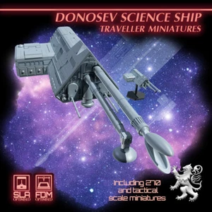 2nd Dynasty - 3D Printed Donosev Science Ship - 28mm - 1/270 & 1 inch Hex - Picture 1 of 2