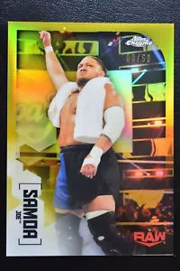 2020 Topps Chrome WWE Image Variations Gold Refractors SAMOA JOE /50 - Picture 1 of 2