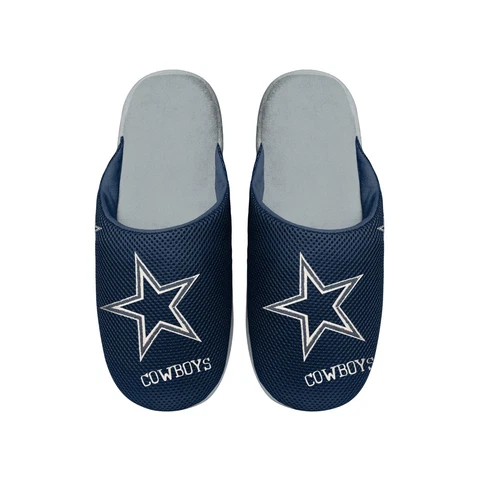 Dallas Cowboys 2022 NFL Men's Big Logo Mesh Slide on Slipper FREE SHIP Cover