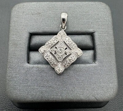 Hermoso Precioso Colgante de Oro Blanco de 14kt con Paca de 3mm Hecho en México Foto 1 de 4