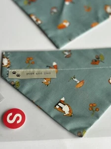 Foxy LARGE dog bandana slide on Handmade New by pops and fred - Picture 1 of 3