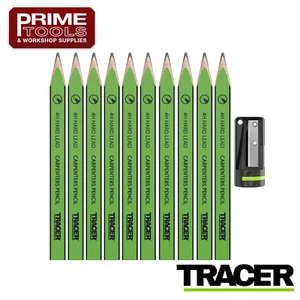 Tracer ACP1 4H Carpenters Pencils (Hard Lead) 12 Pack With Sharpener - Picture 1 of 7