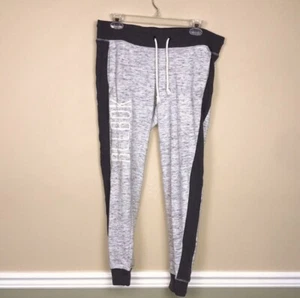 Reebok Boys’ Heather Gray Charcoal Gray Color Block Jogger Sweatpants Sz L - Picture 1 of 8