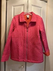Quacker Factory women light puffer Pink jacket size L - Picture 1 of 8