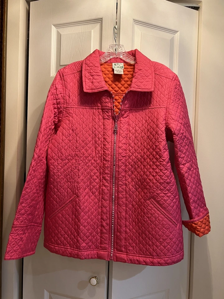 Quacker Factory women light puffer Pink jacket size L - Image 1 of 4