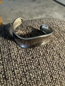 Sterling Silver Wide Wavy Cuff Bracelet - Picture 1 of 4