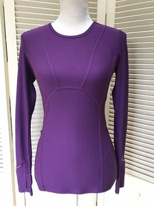 Athleta Running Shirt Purple Size XXS Stretch Long Sleeve Top Reflect Thumbhole - Picture 1 of 7