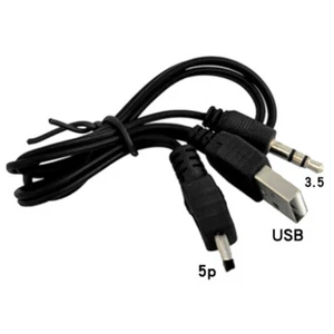 USB2.0 Charging Cord to Mini USB Male 3.5mm Jack Plug Audio Bluetooth .HU - Zdjęcie 1 z 5