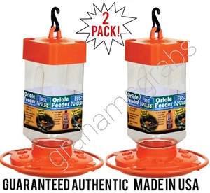 FIRST NATURE ORIOLE FEEDER 32 OZ WIDE MOUTH #3088 EASY FILL & CLEAN - 2 PACK USA - Picture 1 of 6
