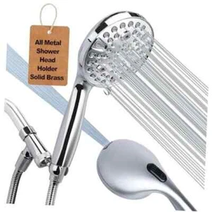 Shower Handheld with All Metal Premium Chrome 2.5 Gallon Per Minute - Picture 1 of 8
