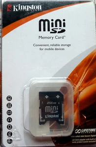 KINGSTON 256 MEGABYTE MINI SD MEMORY CARD - Picture 1 of 1