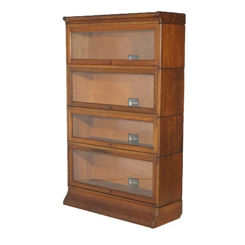 Antique Arts & Crafts Mission Oak Viking Four Stack Barrister Bookcase c1910 Cover