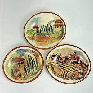 Williams-Sonoma Tuscan 5.5” Oval Bowls set 3 ceramic Portugal microwavable dish - Picture 1 of 9