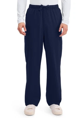 Scrubs Cherokee Workwear Men's Drawstring Cargo Pant 4243 NAVW Navy - Image 1 of 4