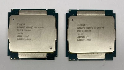 2 x Intel Xeon E5-2695V3 SR1XG 2.3GHz 35MB Socket 2011 14-Core Processors - Image 1 of 4
