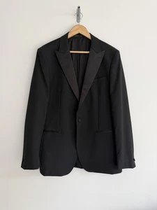 Reiss “Poker” Single Breasted Tuxedo Jacket Slim Fit Black Large 40” **SUPERB**  - Picture 1 of 19
