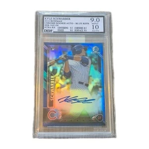 Kyle Schwarber Auto 2016 Bowman Chrome Rookie Blue Refractor /150 #CRA-KS RC - Bild 1 von 3