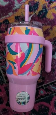 Reduce 40oz Vacuum Insulated Tumbler Mug Pink 3-in-1 Lid NWT - Image 1 of 4