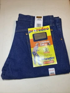 Pantalones de mezclilla vintage Wrangler corte vaquero 36x34 pierna recta lavado oscuro occidental 13MWZPW - Imagen 1 de 5