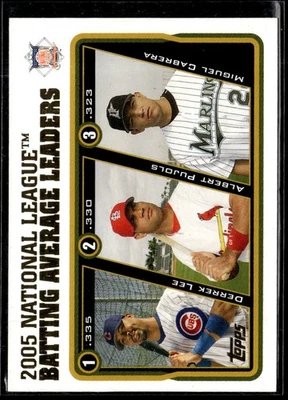 2005 Topps Updates & Highlights #UH142 2005 Albert Pujols / Miguel Cabrera) - Image 1 of 2