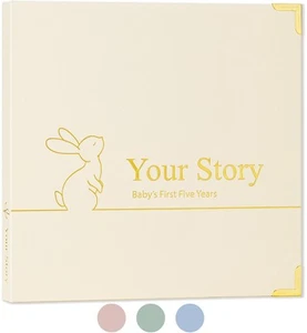Baby Book Keepsake Boy or Girl Timeless Baby Memory Book First 5 Years for Ba... - Picture 1 of 9