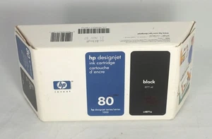 Genuine HP 80 C4871A Designjet Black Ink Cartridge 11/2007 - Picture 1 of 2