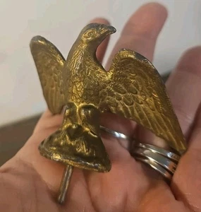 Vintage Brass Eagle Finial Topper Coffe Grinder Mill Or Flag Pole Topper - Picture 1 of 5