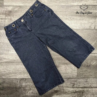 Pantalones de mezclilla capri Larry Levine Petite elásticos talla 6P Foto 1 de 4