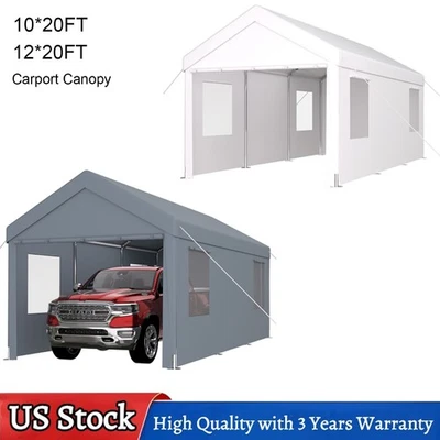 Cubierta de coche de alta resistencia para cochera Honda 12'x20' 10'x20' toldo lona impermeable Foto 1 de 4