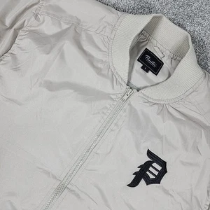 Primitive Skateboarding Jacket Skater Mens Large Beige Full Zip Bomber Logo New - Picture 1 of 10