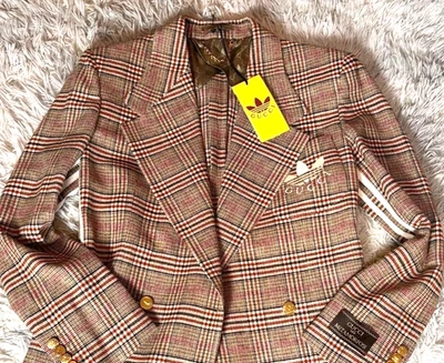 GUCCI x Adidas Chaqueta Sastre Doble Talla 44 Lana Beige Hecho en Italia 1118 Foto 1 de 4