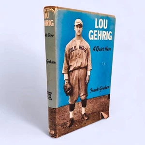1942 Vintage Baseball Book Lou Gehrig A Quiet Hero by Frank Graham 19th Impress - Picture 1 of 19