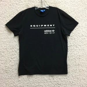 Adidas Shirt Large Adult Black EQT PDX Equipment Trefoil Short Sleeve Tee Mens L - Picture 1 of 9