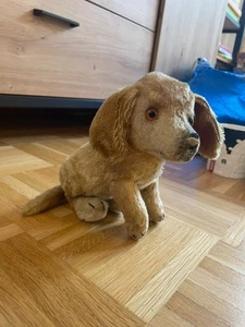 Vintage Stofftier Hund braun Plüschtier Kuscheltier 30cm Steiff Dackel Bazi? #26 - Bild 1 von 2