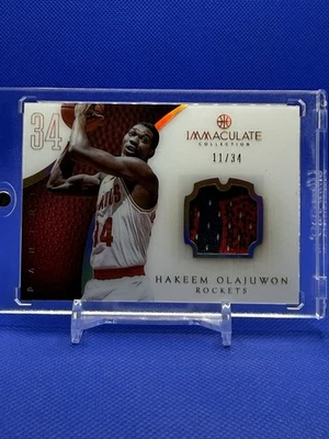 Hakeem Olajuwon 2012-13 Panini Immaculate Collection /34 Game Worn Patch SP #36 - Image 1 of 2