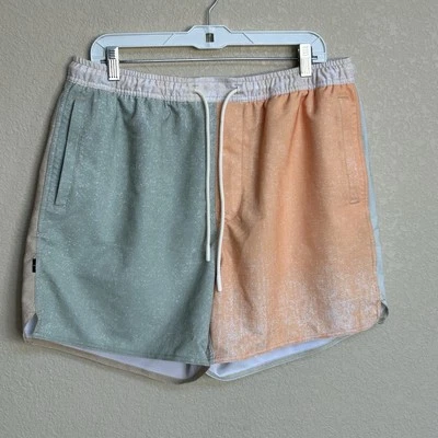 Pantalones Cortos Stance Complex Freshtek Para Hombre Talla XL Naranja Verde Atléticos Exterior Foto 1 de 4