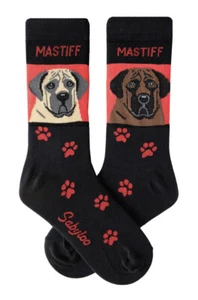 Mastiff Crew Socks Unisex Red - Picture 1 of 1