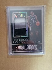 KAWHI LEONARD 2016-17 Noir Gold /10 Jumbo Materials Jersey Patch Match Platinum