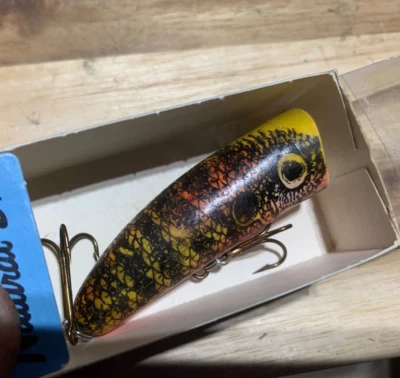 Señuelo de pesca vintage natural Ike Chug (22642) Foto 1 de 4