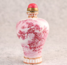 chinese old porcelain hand painting landcape collectable snuff bottle art gift