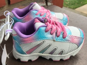 Toddler Girls Koala Kids sz 4 Sneakers White Pink Purple NWT - Picture 1 of 7