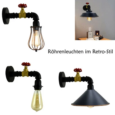 Retro Industrial Wasserrohr Hängelampe Pendelleuchte Rohr Vintage Loft Cafe E27 - Bild 1 von 4