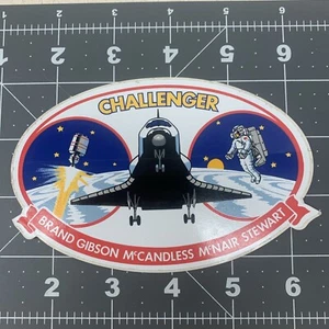 New NASA Challenger Flight Large Sticker Decal Space Travel Astronauts Stewart - Picture 1 of 2