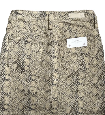 NUEVO CON ETIQUETAS AG Adriano Goldschmied Serpiente Estampado La Vera Mini Falda Talla 25 AG-45842 Foto 1 de 4