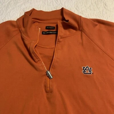 Divots 1/4 Zip Long SLV Auburn University Pullover Size XL 100% Pima Cotton - Image 1 of 4