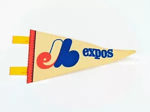 Mini banderín de fieltro Montreal Expos vintage MLB 9""x4"" bandera - Imagen 1 de 3