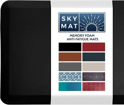 Sky Solutions Anti Fatigue Floor Mat 3/4" Thick Standing Rug (20 x 39", Black) - Image 1 of 4