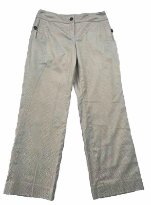Pantalones Talbots Mujer Talla 4P Dorado Patrón Cuadros Foto 1 de 4